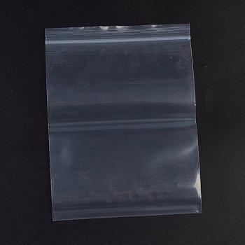 Plastic Zip Lock Bags, Resealable Packaging Bags, Top Seal, Self Seal Bag, Rectangle, White, 20x15cm, Unilateral Thickness: 3.9 Mil(0.1mm), 100pcs/bag