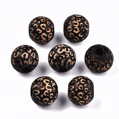 Perles de bois naturel peintes(WOOD-T021-53A-M)-2