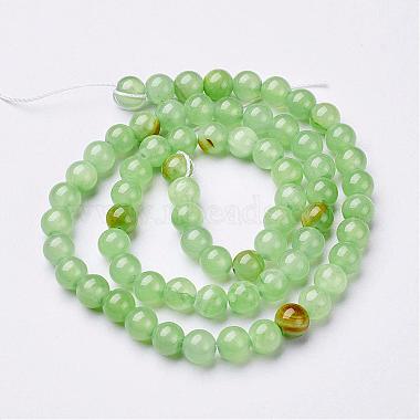 Natural Flower Jade Beads Strands(GSR6mmC193)-3