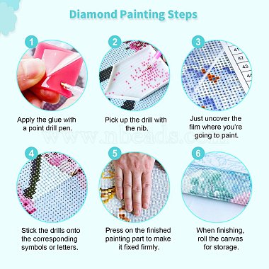 Kits de toile de peinture au diamant bricolage thème de noël pour enfants(DIY-I055-02)-5