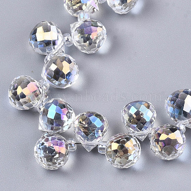 Transparent Glass Beads Strands(GLAA-T006-14F)-3