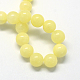 Natural Dyed Yellow Jade Gemstone Bead Strands(G-R271-6mm-Y06)-1