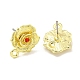 Rack Plating Alloy Stud Earring Finding(FIND-C053-01G-02)-2