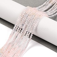 Natural Morganite Beads Strands, Faceted, Round, 2mm, Hole: 0.5mm, about 186pcs/strand, 15.35 inch(39cm)(G-F770-C05-03)