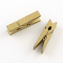 DIY Wooden Craft Ideas Photo Wall Decorations Small Clothespins Postcards Tags Note Pegs Clips Wood Clamps, Dark Khaki, 25x3mm(AJEW-Q104-21B-02)