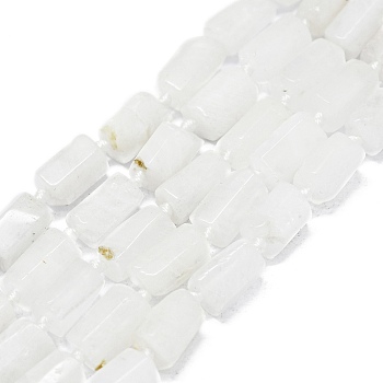 Natural Rainbow Moonstone Beads Strands, Nuggets, 9~13x7~8mm, Hole: 0.8mm, about 30~35pcs/strand, 15.94''(40.5cm)