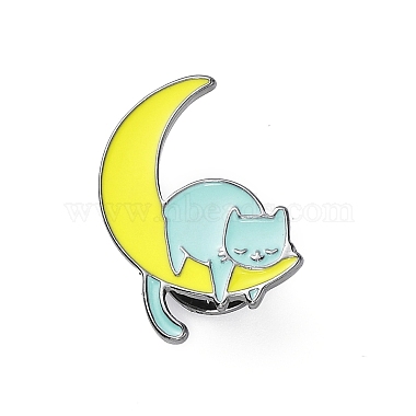 Cat Shape Alloy+Enamel Lapel Pins