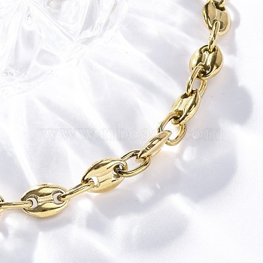 304 Stainless Steel Coffee Bean Chain Bracelets for Men Women(BJEW-G725-06G)-3