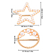 gorgecraft 6pcs boucles en alliage rondes et plates en étoile(DIY-GF0003-82)-2