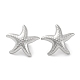 304 Stainless Steel Starfish Stud Earrings(EJEW-D281-30S)-1