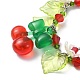 Glass & Resin & Acrylic Flower Charm Bracelet(BJEW-JB09435-04)-3