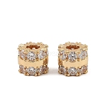Brass Micro Pave Cubic Zirconia Beads, Column, Real 18K Gold Plated, 8x7mm, Hole: 3.7mm(KK-K374-22G)