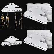 PVC Display Cards, Bracelet Earring Display Cards, Arch, White, 4.2x9.9x0.02cm, Hole: 3~7mm(CDIS-WH0027-01)