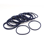 Girl's Hair Accessories, Nylon Thread Elastic Fiber Hair Ties, Ponytail Holder, Midnight Blue, 43mm(OHAR-J023-01)