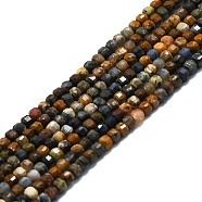 Natural Pietersite Beads Strands, Faceted, Cube, 2x2x2mm, Hole: 0.6mm, about 182pcs/strand, 15.16''~15.55''(38.5~39.5cm)(G-P457-B01-41)