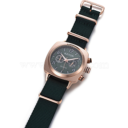 Wristwatch, Quartz Watch, Alloy Watch Head and PU Leather Strap, Dark Slate Gray, 9-5/8 inches(24.5cm), 19.5x3mm, Watch Head: 40x45x13.5mm(WACH-I097-09C)