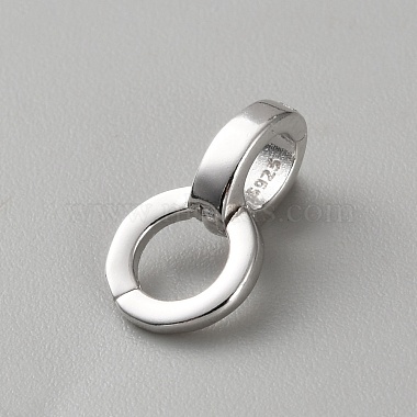 925 Sterling Silver Tube Bails(STER-WH0026-13P)-2