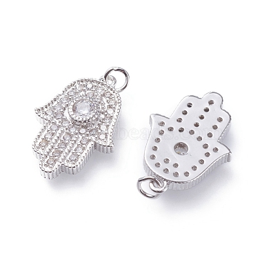 Pendentifs avec zircon cubiques à micro-pavés en laiton(ZIRC-G156-01P)-2