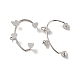 Clear Cubic Zirconia Heart Cuff Earrings(EJEW-K093-26P)-2