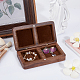 2-Slot Black Walnut Jewelry Magnetic Storage Boxes(CON-WH0095-09C)-4