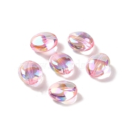 Acrylic Beads, Imitation Baroque Pearl Style, Oval, Pearl Pink, 12x10.5x6.5mm, Hole: 1.3mm(PACR-C008-05B)