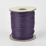 Eco-Friendly Korean Waxed Polyester Cord, Indigo, 0.5mm, about 169.51~174.98 Yards(155~160m)/Roll(YC-P002-0.5mm-1137)