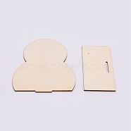 Wooden Painting Mold, for Manual Work, 8-shaped Door, BurlyWood, 5.9x12.4x15.4cm(WOOD-WH0110-35)