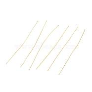 Brass Flat Head Pins, Real 18K Gold Plated, 102x0.7mm, Head: 2mm(X-KK-F824-114I-G)