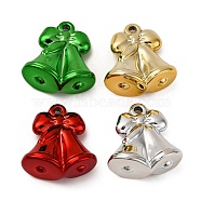 UV Plating Acrylic Pendants, Christmas Bell, Mixed Color, 32x30x16.5mm, Hole: 3mm(MACR-F080-24)