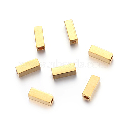304 Stainless Steel Beads, Rectangle, Golden, 8x3x3mm, Hole: 0.8~2mm(X-STAS-P223-08G)
