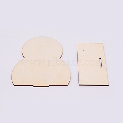 Wooden Painting Mold, for Manual Work, 8-shaped Door, BurlyWood, 5.9x12.4x15.4cm(WOOD-WH0110-35)