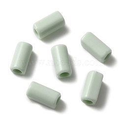 Plastic Hair Rope Tube Buckle, Hair Setting, For DIY Girl's Hair Accessories Ponytail Decoration, Light Green, 9.5x4.5~5x4.5mm(KY-TAC0011-02B)