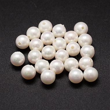 6mm White Round Shell Pearl Beads