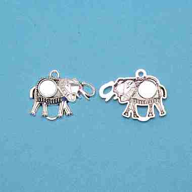 Antique Silver Elephant Alloy Pendants