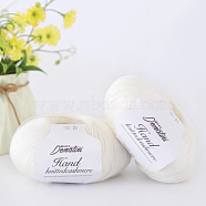 Wool Yarn for Sweater Hat, 4-Strands Wool Threads for Knitting Crochet Supplies, White, about 656.17 Yards(600m)/Roll(YCOR-PW0001-002A)