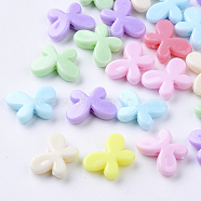 Opaque Polystyrene(PS) Plastic Beads, Butterfly, Mixed Color, 12.5x17.5x4.5mm, Hole: 1.8mm, about 1000pcs/500g(KY-I004-05)