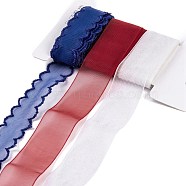 9 Yards 3 Styles Independence Day Polyester & Polycotton Ribbons Sets, for Bowknot Making, Gift Wrapping, Mixed Color, 7/8~1 inch(23~26mm), 3 yards/style(SRIB-A015-02A-06)