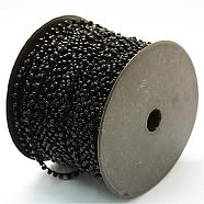 Opaque Seed Beads Cords, with Polyester Cords, with Random Color Spools and Nylon Cords, Black, 3mm, about 100yards/roll(300 feet/roll)(OCOR-R040-A02)