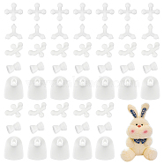 52Pcs 5 Styles Plastic Doll Joints, Doll Making Accessories, White, 18.5~50x14~40x8.5~28mm, Hole: 7.8mm(KY-OC0001-37)