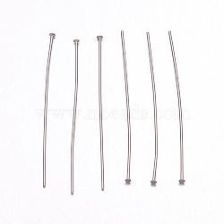 Tarnish Resistant 304 Stainless Steel Flat Head Pins, Stainless Steel Color, 24x0.6mm, 22 Gauge, Head: 1.2~1.5mm(STAS-G170-28P-24mm)