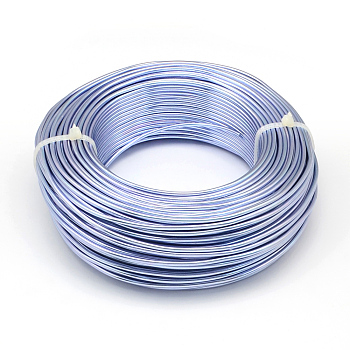 Round Aluminum Wire, Flexible Craft Wire, for Beading Jewelry Doll Craft Making, Light Steel Blue, 18 Gauge, 1.0mm, 200m/500g(656.1 Feet/500g)