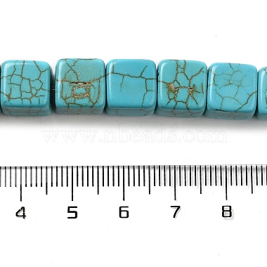 perles synthétiques turquoise brins(TURQ-F009-02D-02)-5