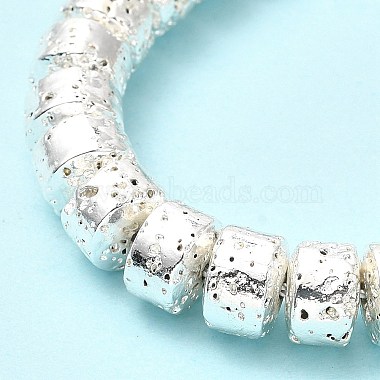 Electroplated Natural Lava Rock Beads Strands(G-G984-12S)-4