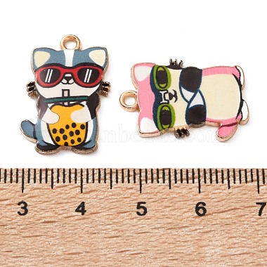 Printed Alloy Enamel Pendants(FIND-G118-01G)-3