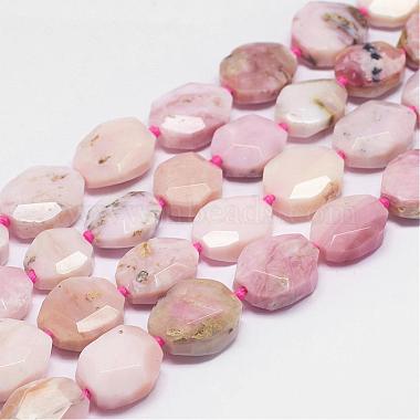 15mm Oval Pink Opal Beads