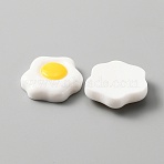 Opaque Resin Cabochons, Imitation Food, Egg, Yellow, 19x21x5mm(CRES-WH0010-035A)