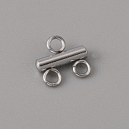 304 Stainless Steel Chandelier Component Links, 3 Loop Connector, Stainless Steel Color, 9x10x2.5mm, Hole: 2mm(X-STAS-WH0043-06A-P)