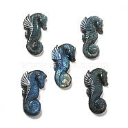 Natural Labradorite Cabochons, Sea Horse, 47~49.5x25.5x8.5~13.5mm(G-G985-03)