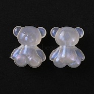 Transparent Acrylic Beads, AB Color Plated, Bear, Clear AB, 18x16x11mm, Hole: 2.8mm, about 326pcs/480g(MACR-WH0007-32B)