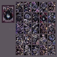 50 Sheets 25 Styles Witch Flower Scrapbook Paper Pads, for DIY Album Scrapbook, Background Paper, Diary Decoration, Purple, 140x100mm, 2 sheets/style(PW-WG96011-05)